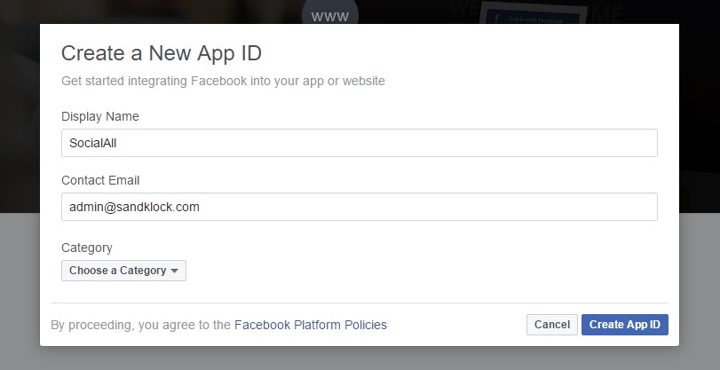 Facebook : Select Any Category